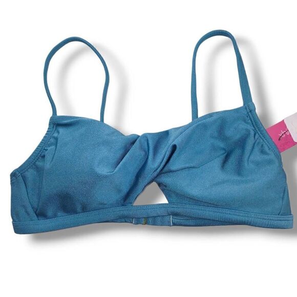 Xhilaration Teal Blue Bikini Crossover Front Back Father Spaghetti Straps Adjust - Picture 1 of 7